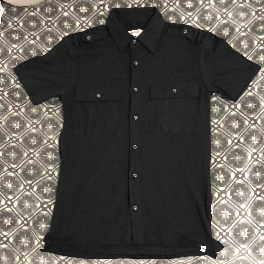 Retreat Los Angeles Mens Short Sleeve Button-Down